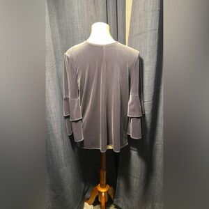 Tibi Women's Soft Gray Velvet Blouse